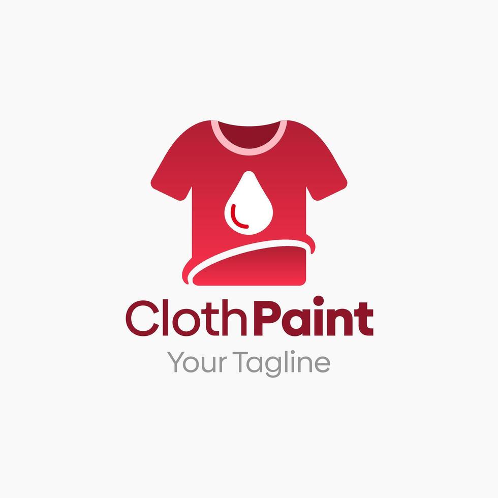 A red shirt with a drop of paint on it vector