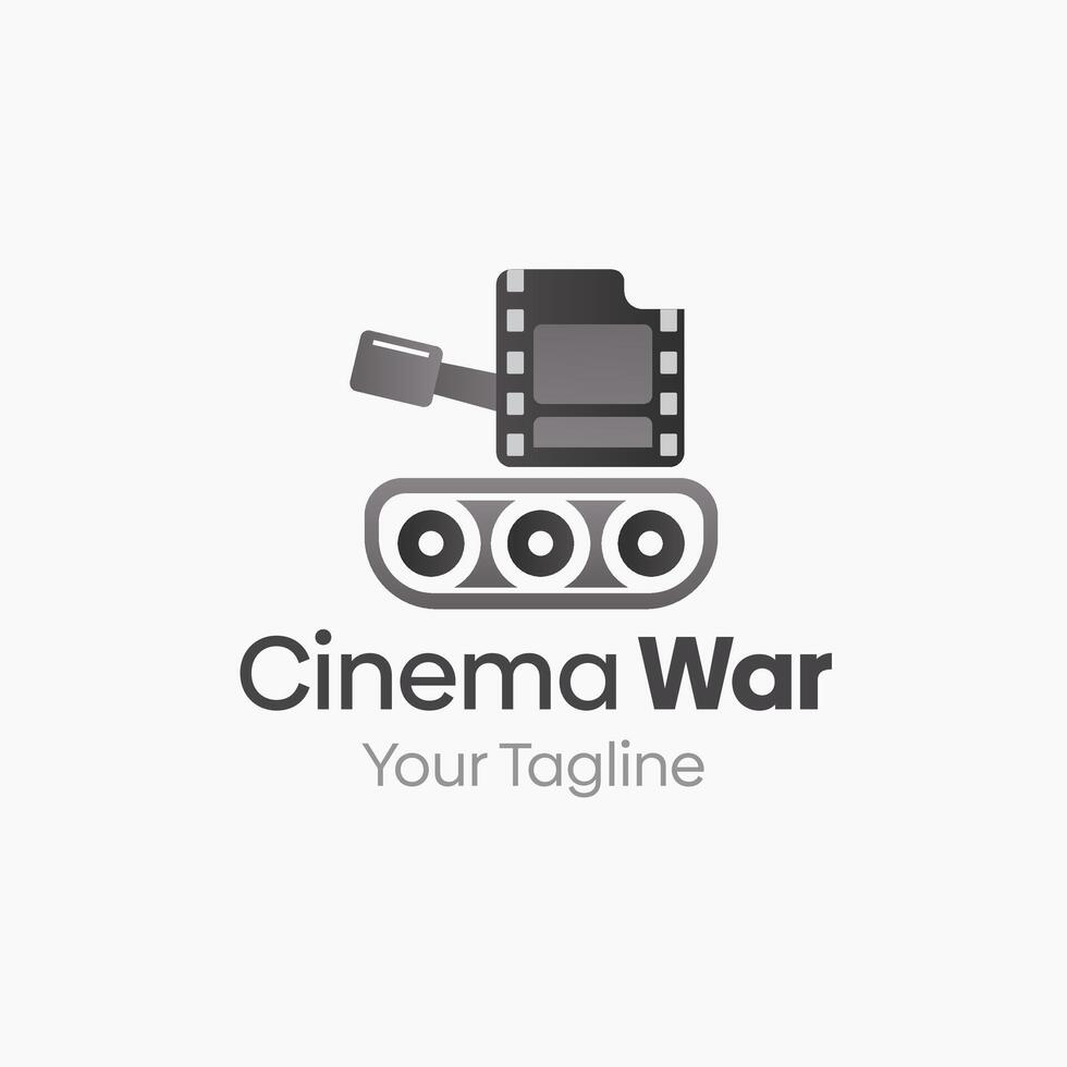 Cinema war logo design template vector