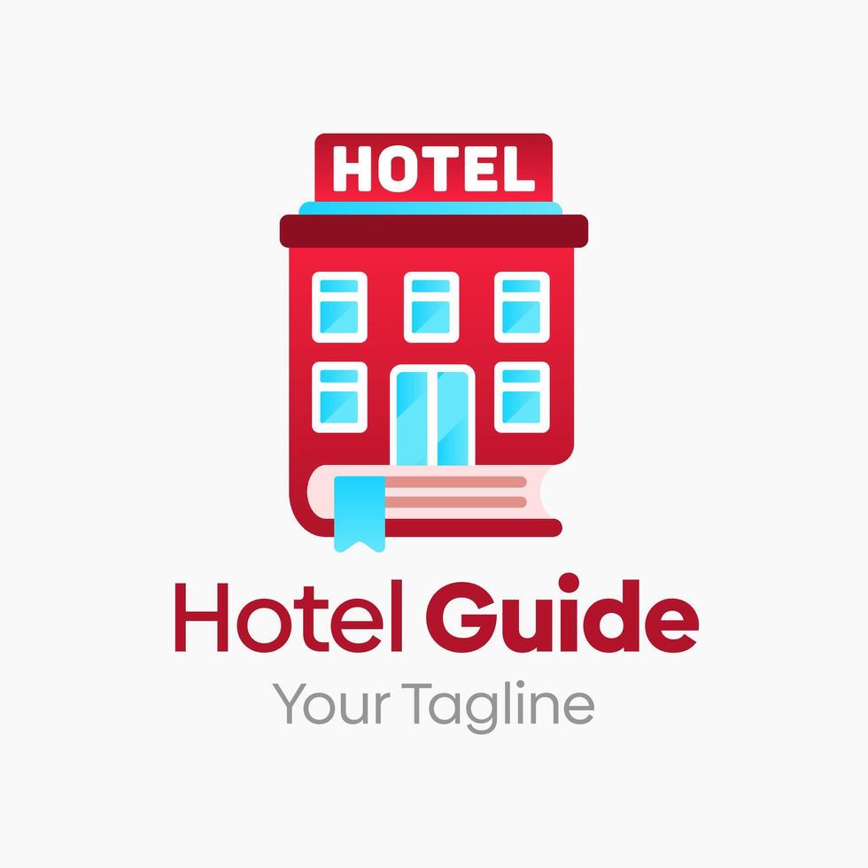 Hotel guide logo design vector