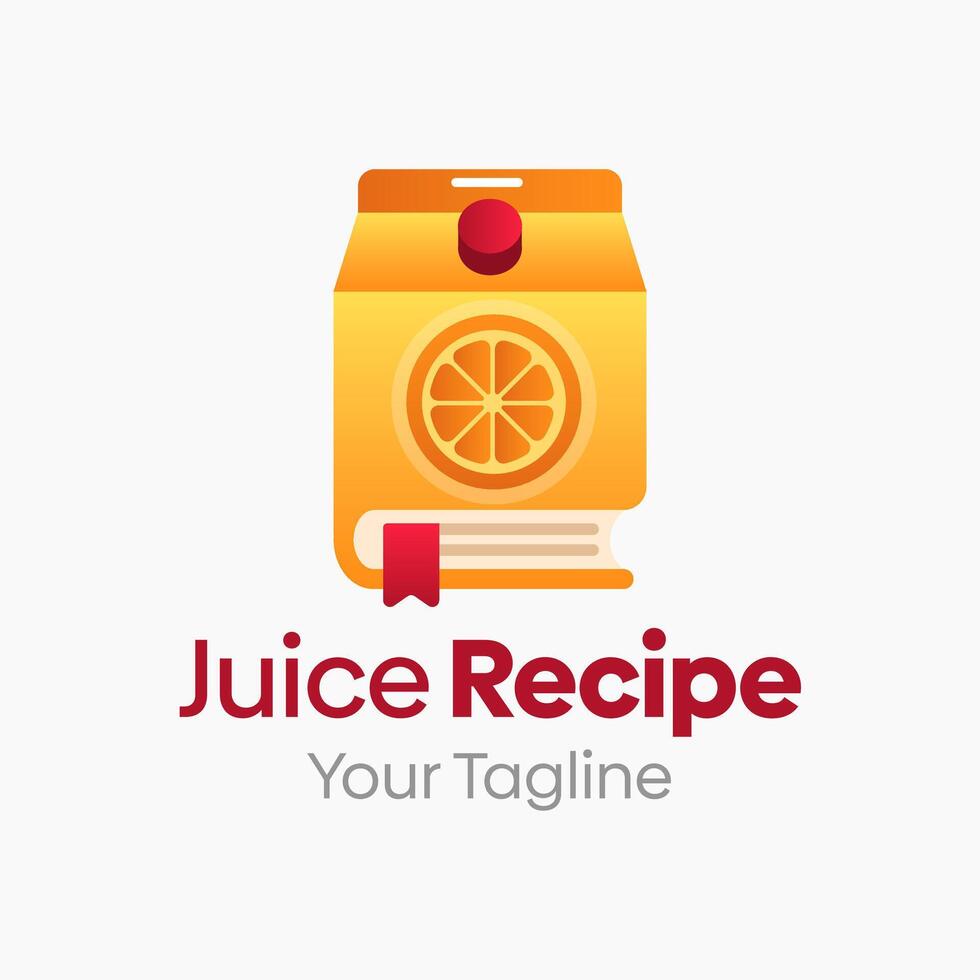 Juice recipe logo design vector