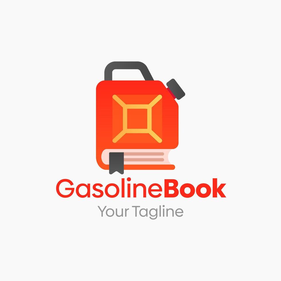 Gasoline book logo design vector