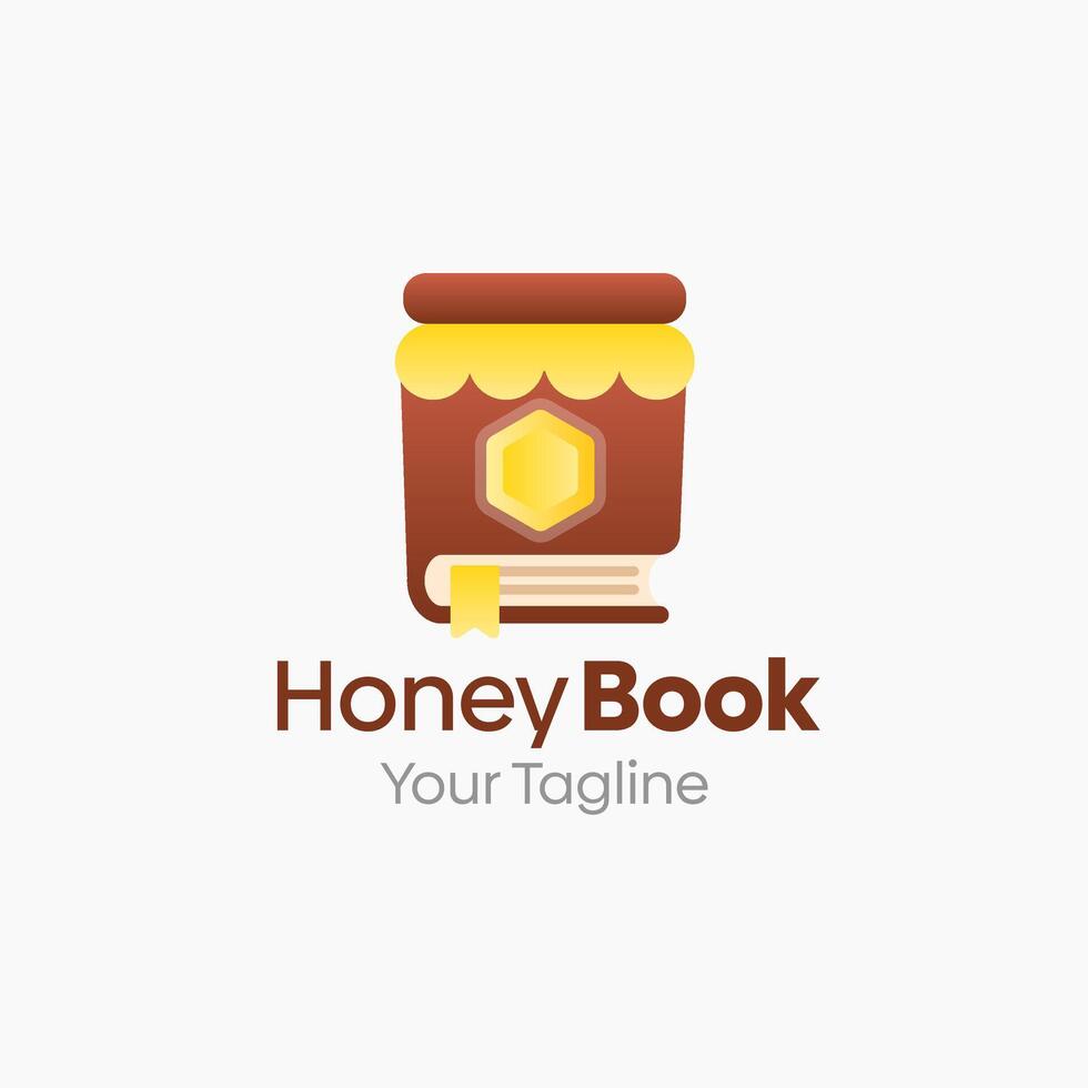 Honey book logo design vector