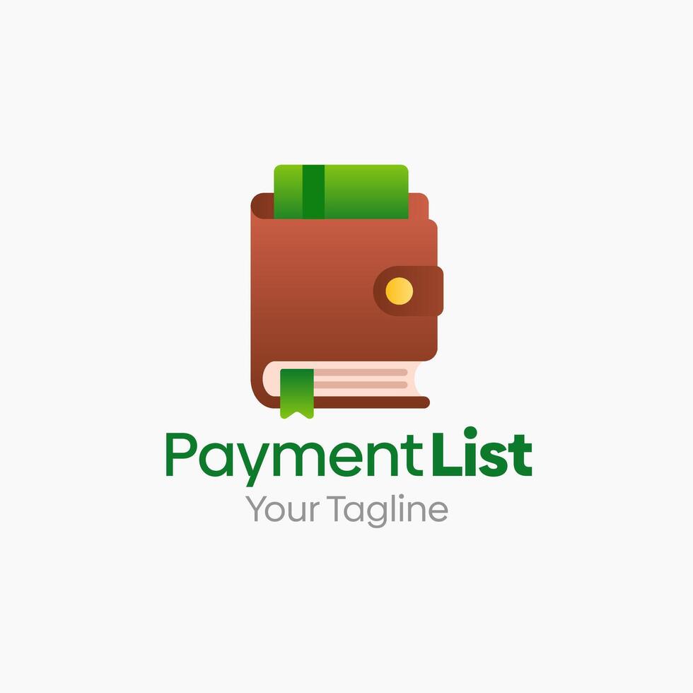 Payment list logo design vector