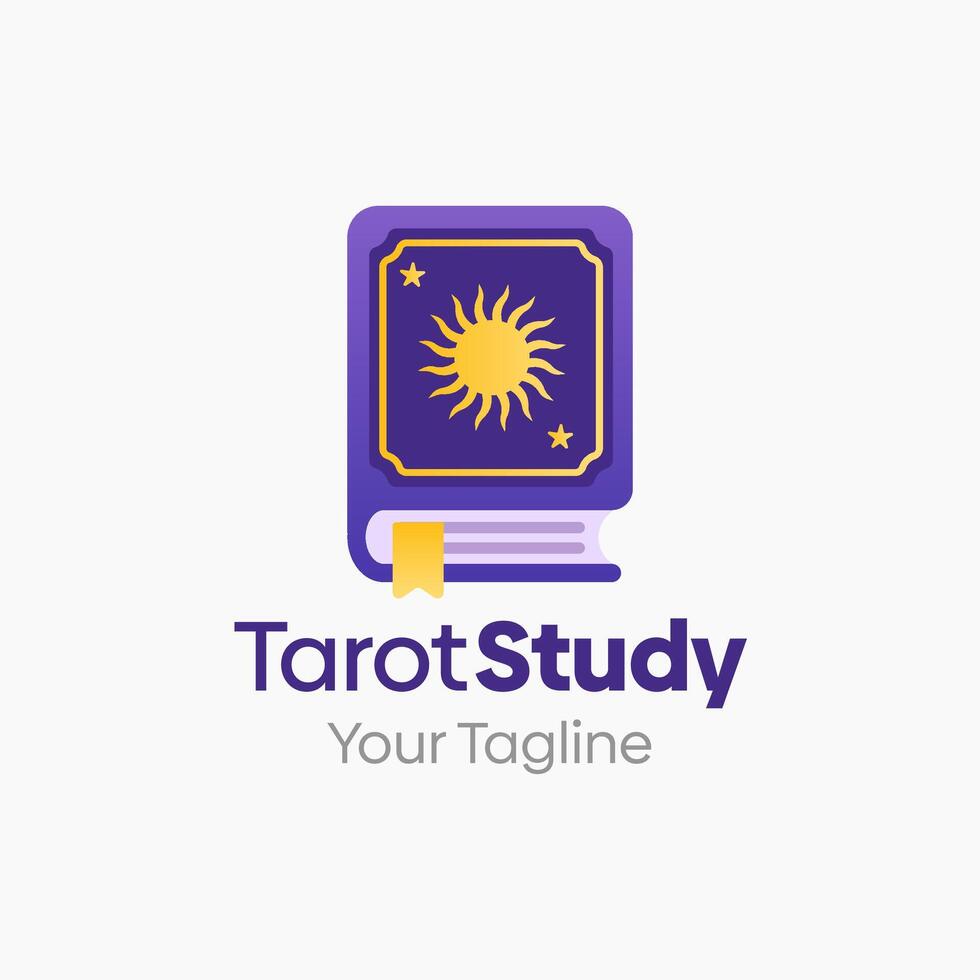 Tarot study logo design vector