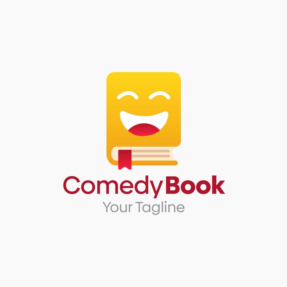 Comedy book logo design vector