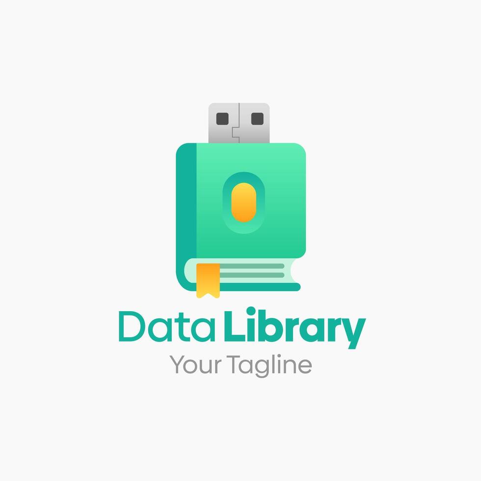 Data library logo design 50464010 Vector Art at Vecteezy