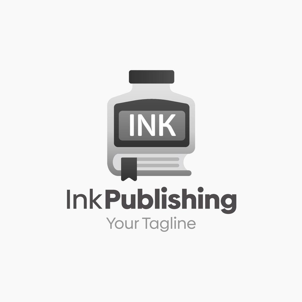 Ink publishing logo design vector