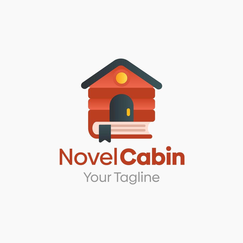 Logo design for novel cabin vector