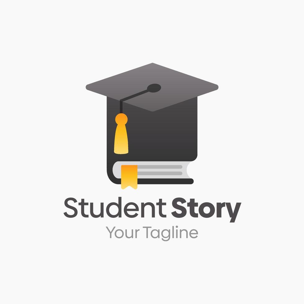 Student story logo template vector