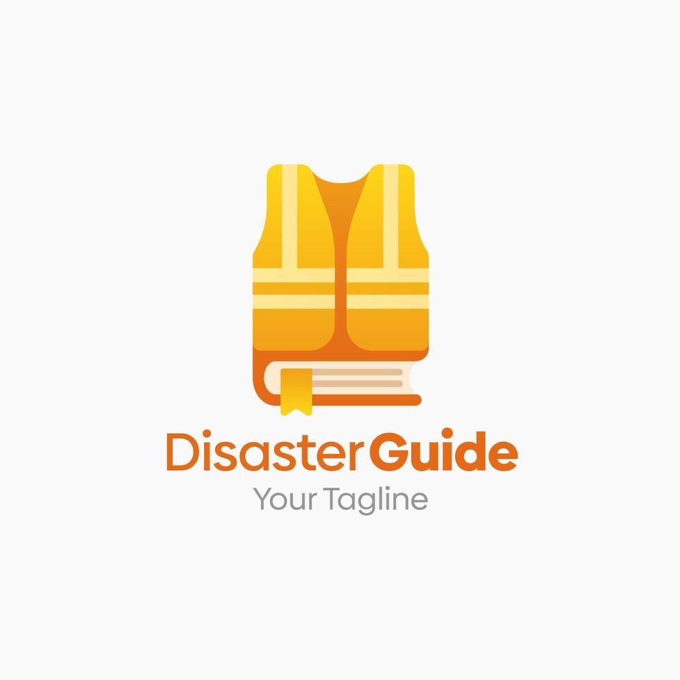 The disaster guide logo is shown on a white background vector