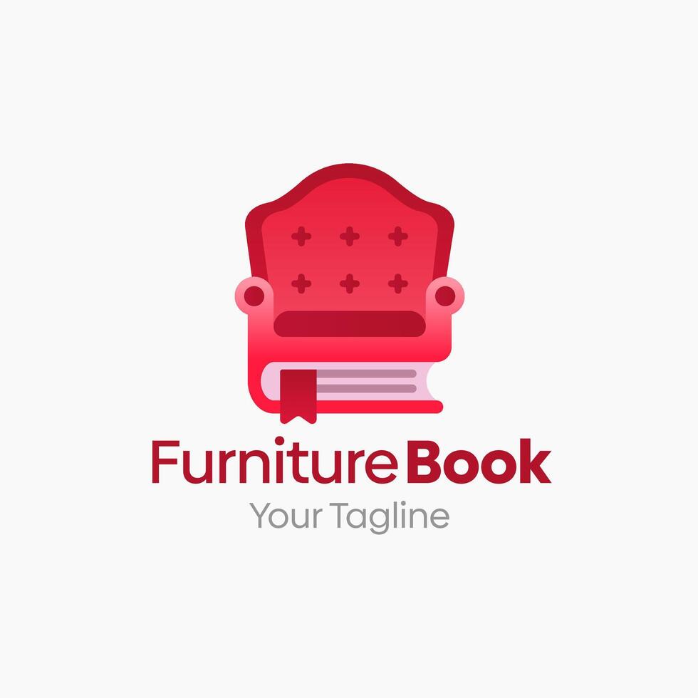 Furniture book logo design vector
