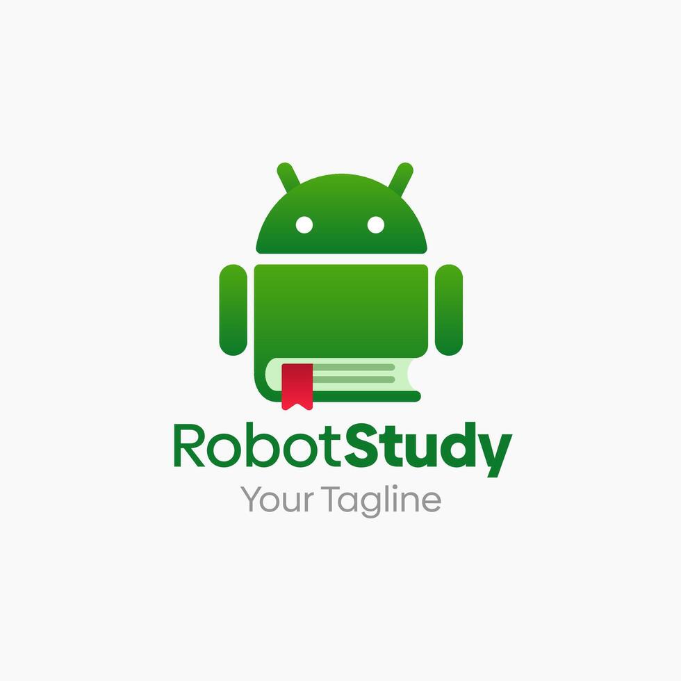 The robot study logo is shown on a white background vector