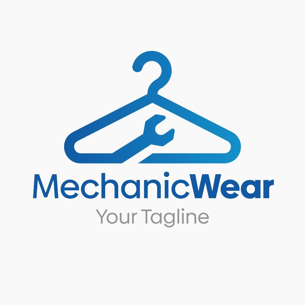 Mechanic wear logo design vector
