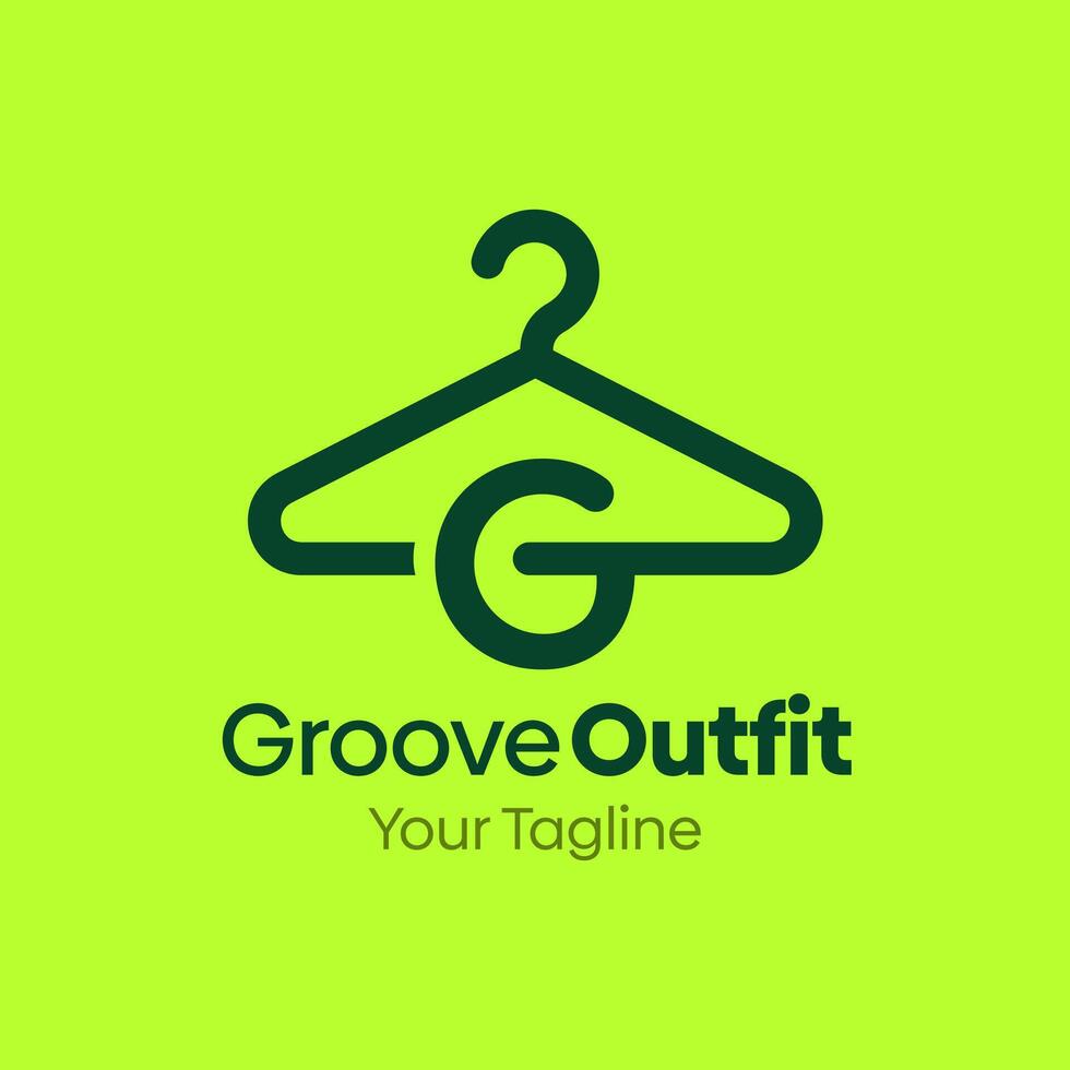 Groove outfit logo maker vector