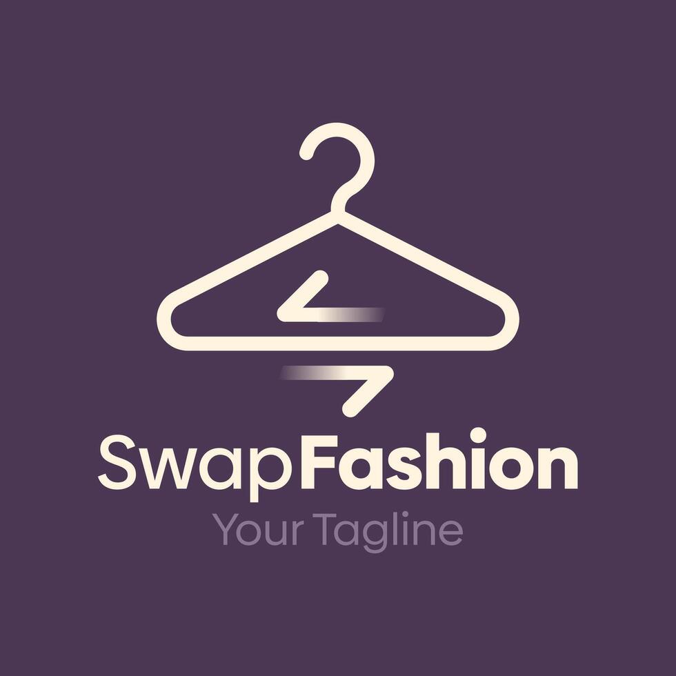 Swap fashion logo template vector