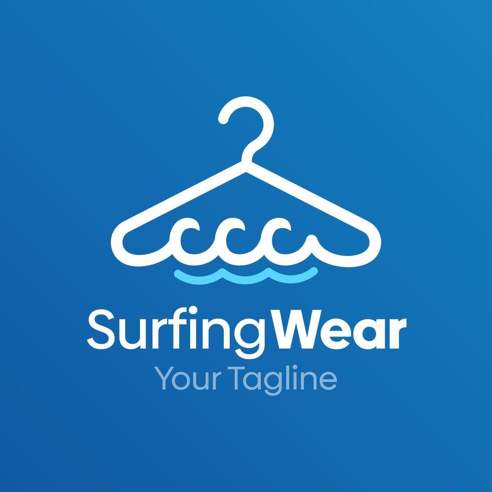 The logo for surfing wear vector