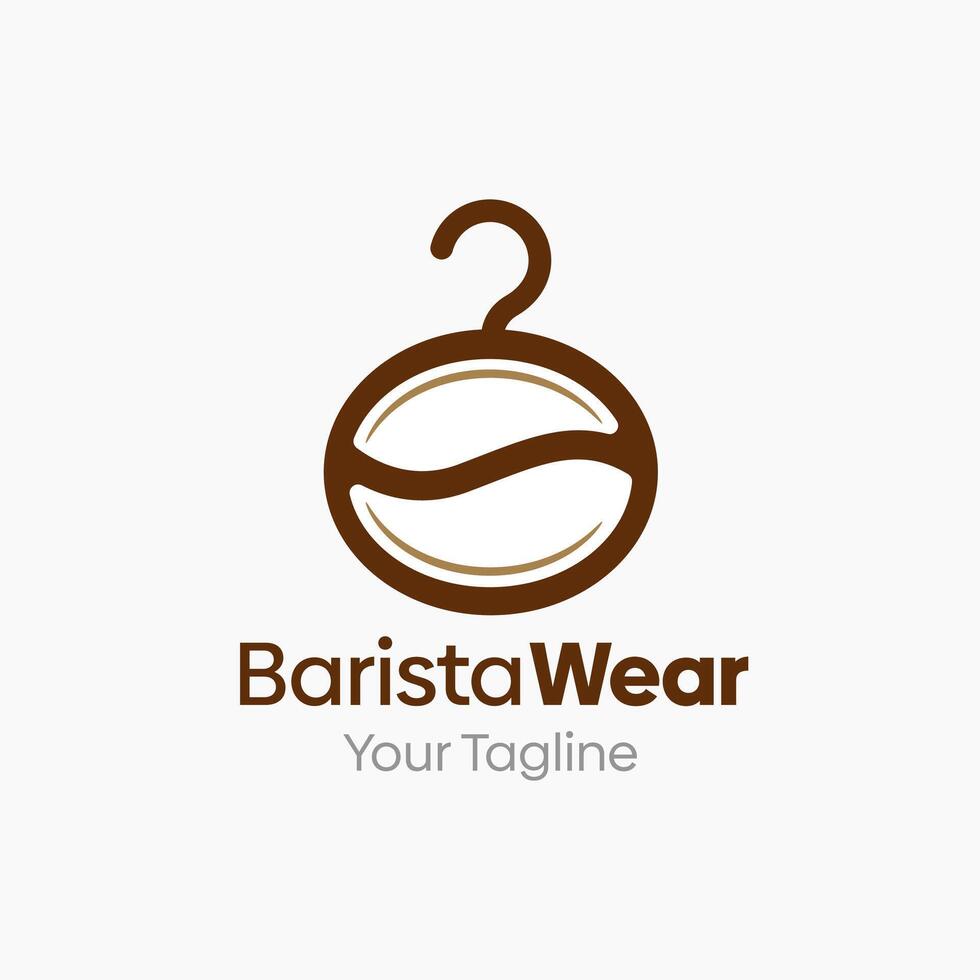 Barista wear logo design vector