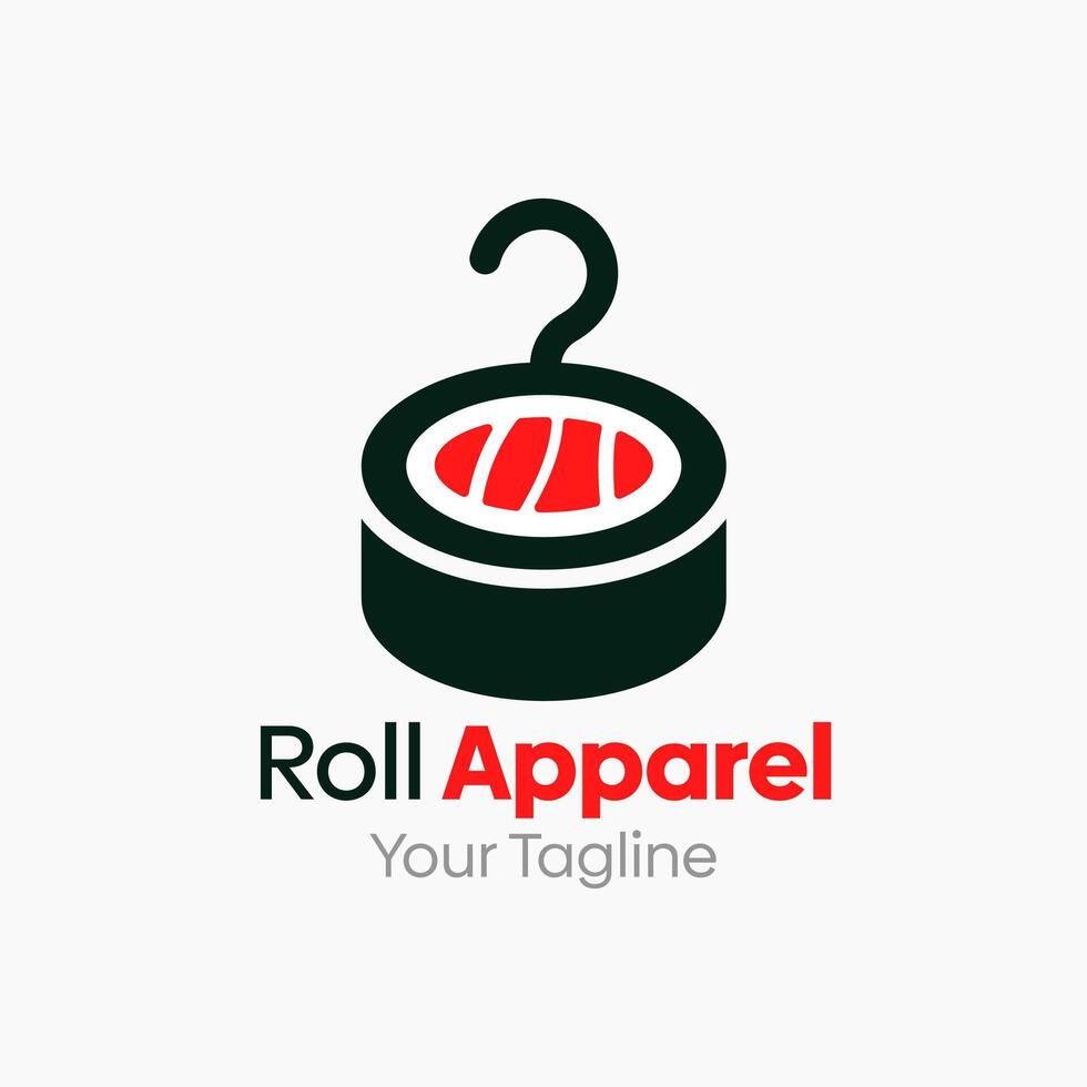 A logo for roll apparel vector