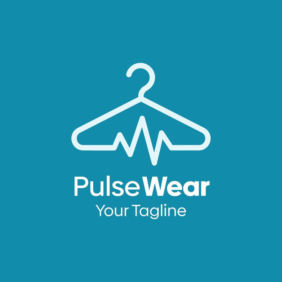 Pulse wear logo design vector