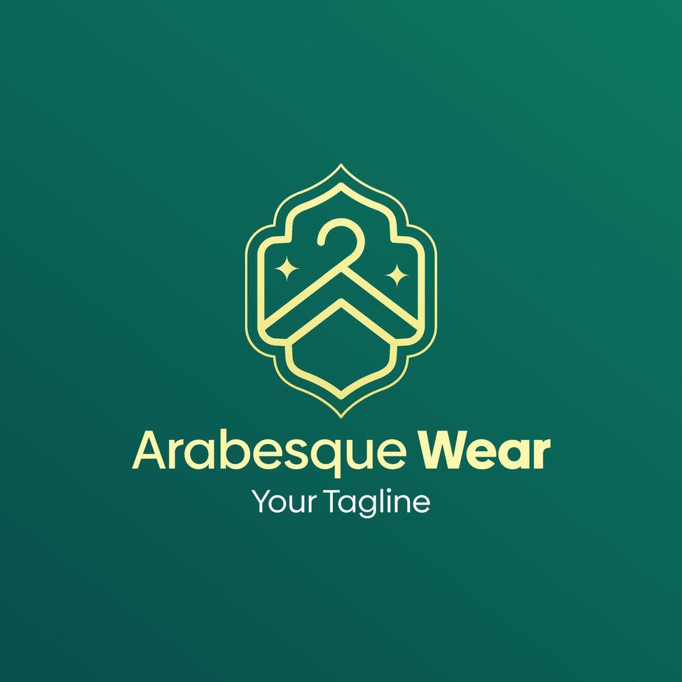 Arabesque wear logo design vector