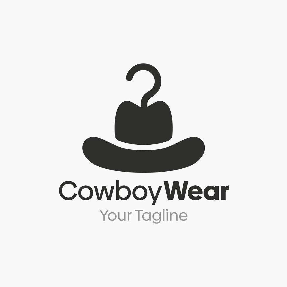 Cowboy hat logo design template vector