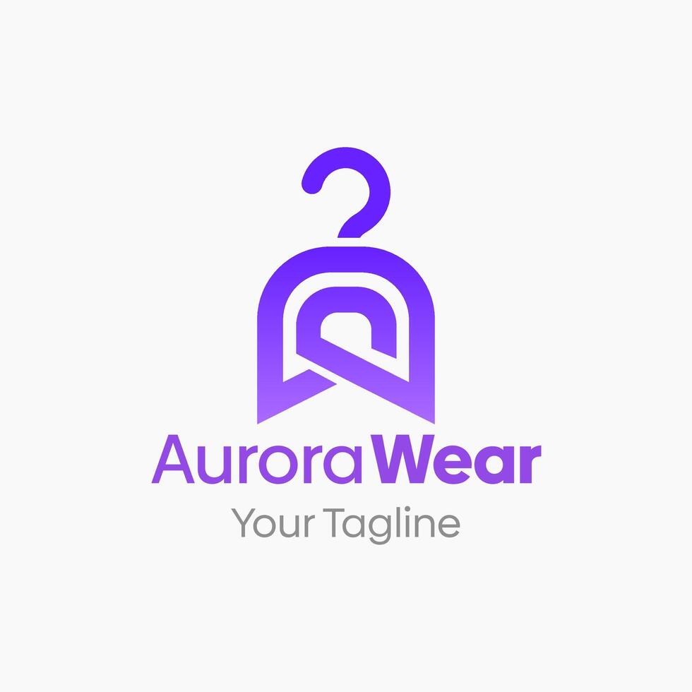 The aurora wear logo vector