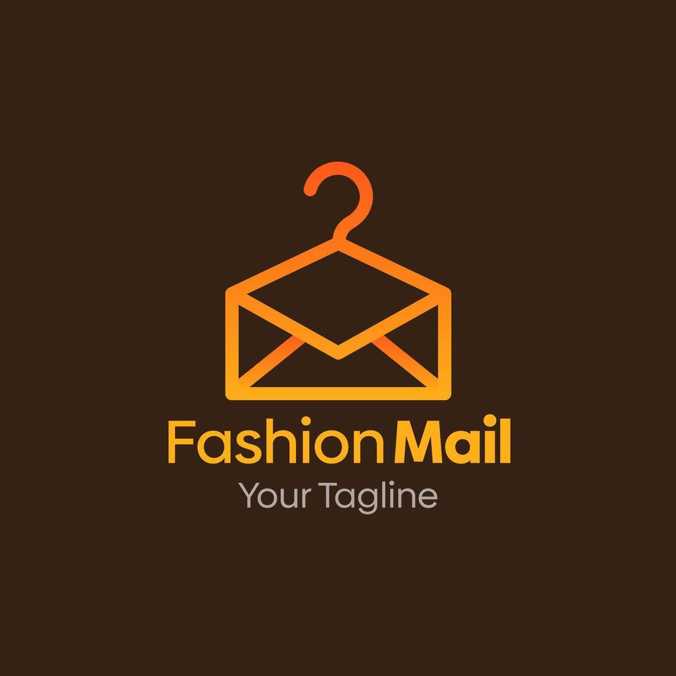 Fashion mail logo design vector