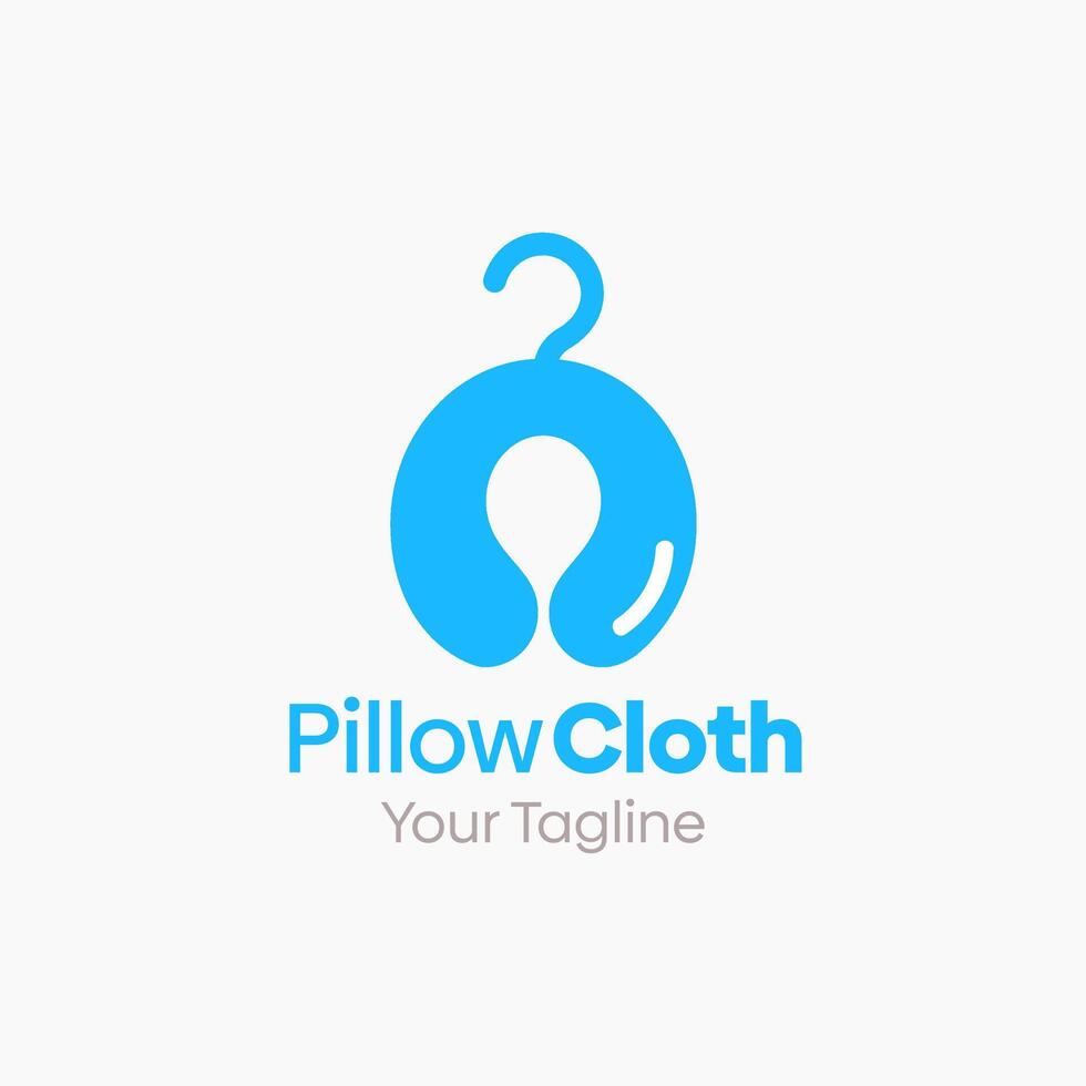 Pillow cloth logo design vector