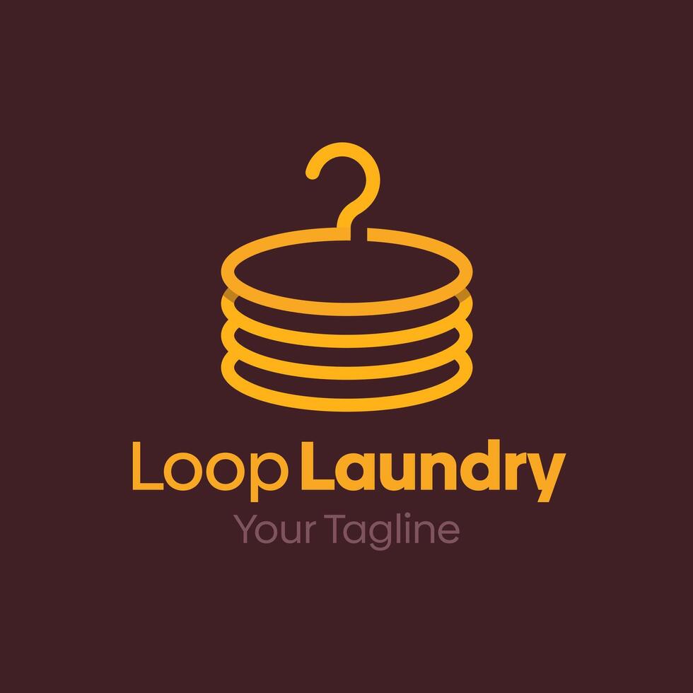 Logo design for loop laundry vector