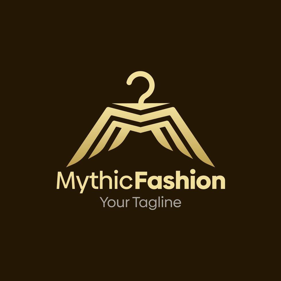 Mythic fashion logo design vector