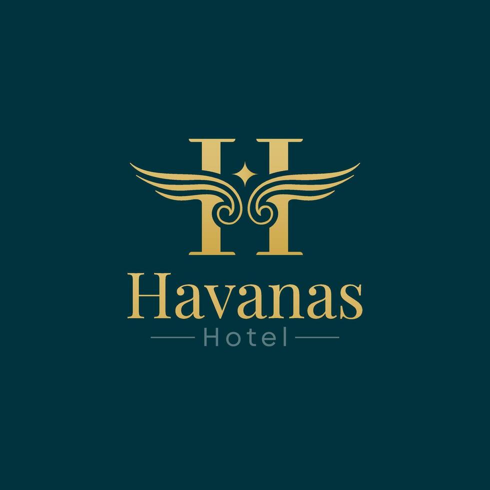 The logo for havana hotel vector