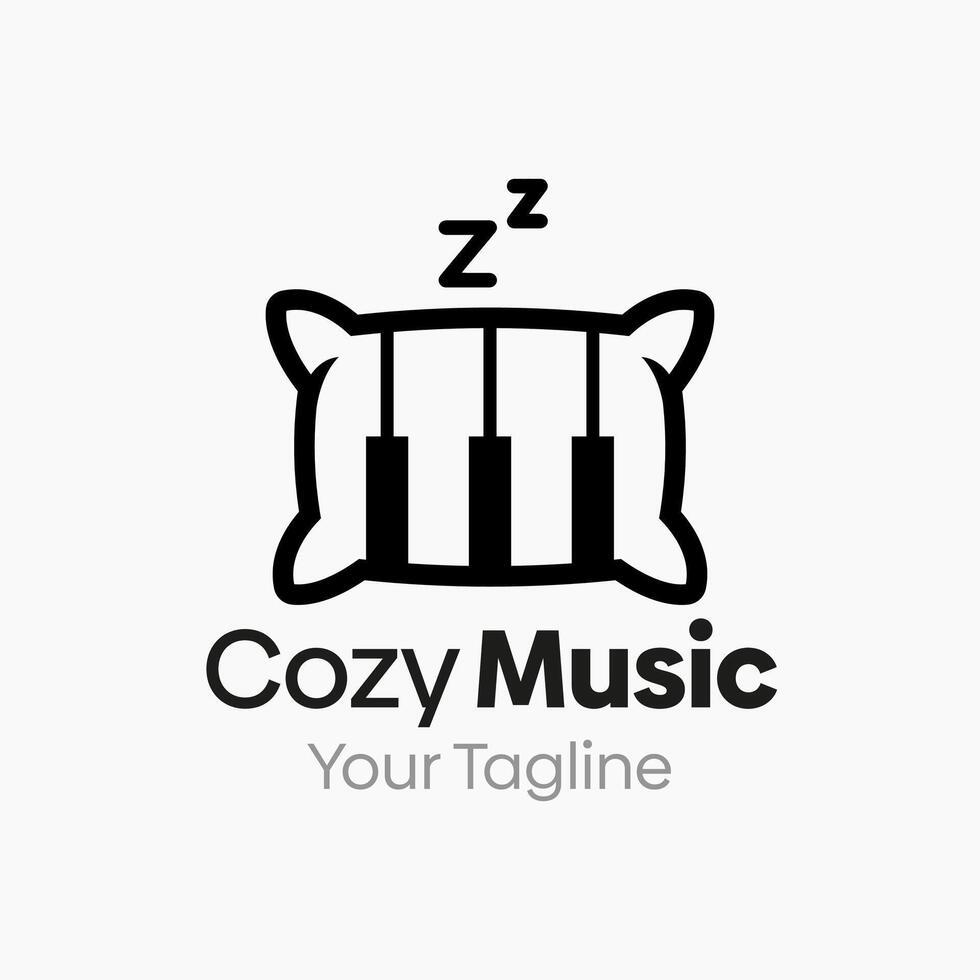 The logo for cozy music vector