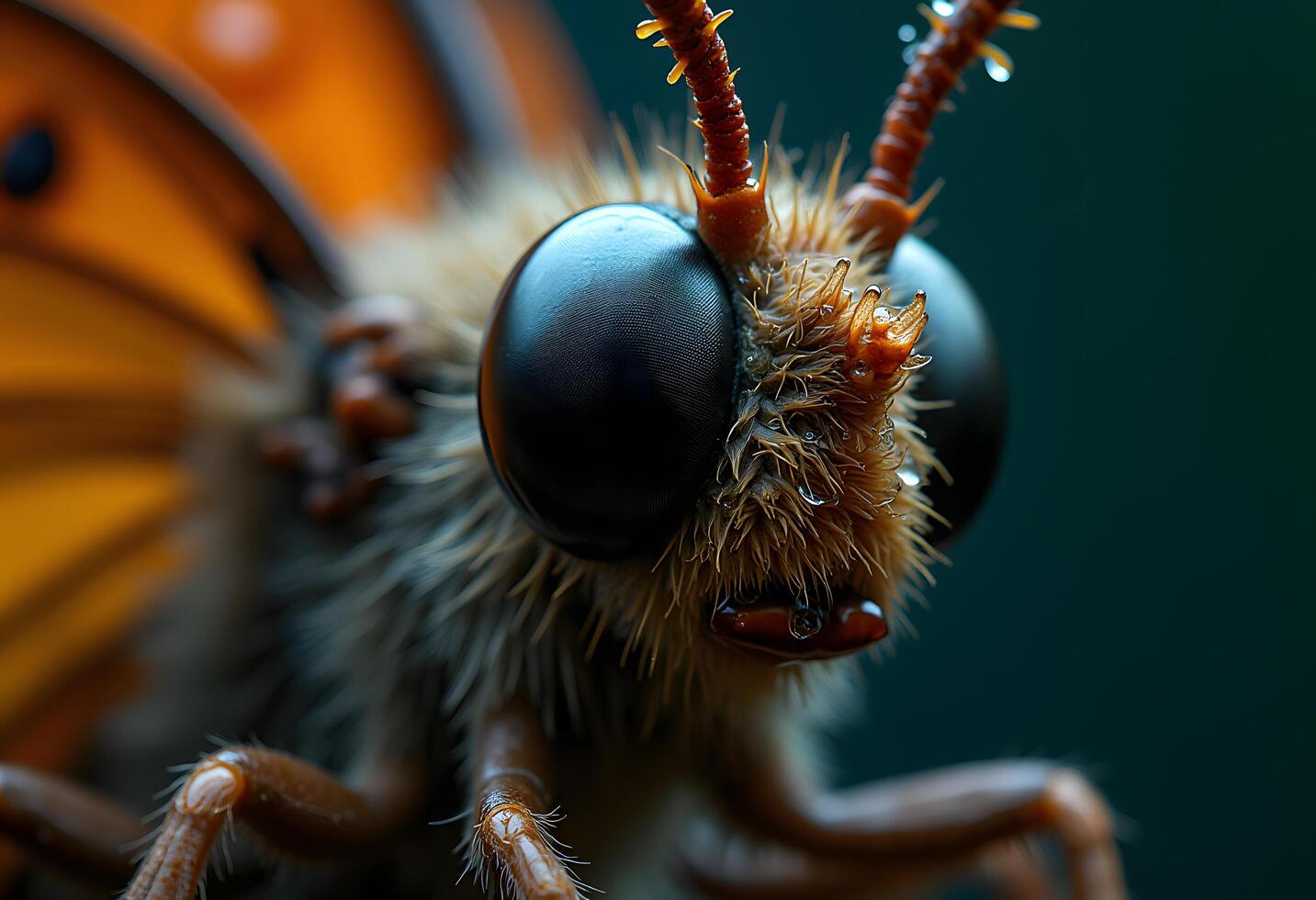A Close-Up Look at a Butterfly's Face photo