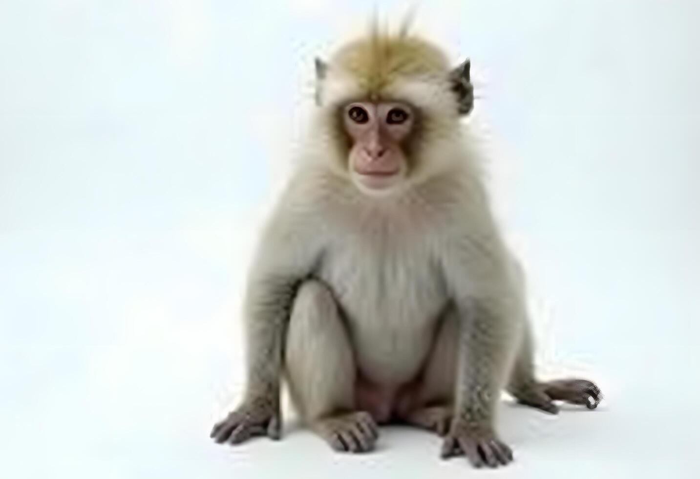 A Curious Monkey Dressed in a White Lab Coat photo