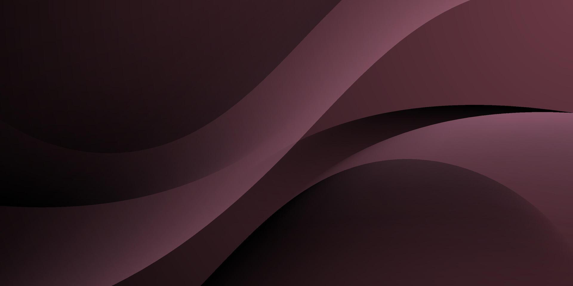 Abstract dark brown color gradient wave 3D background for card graphics design. Dark brown luxury background elements. vector