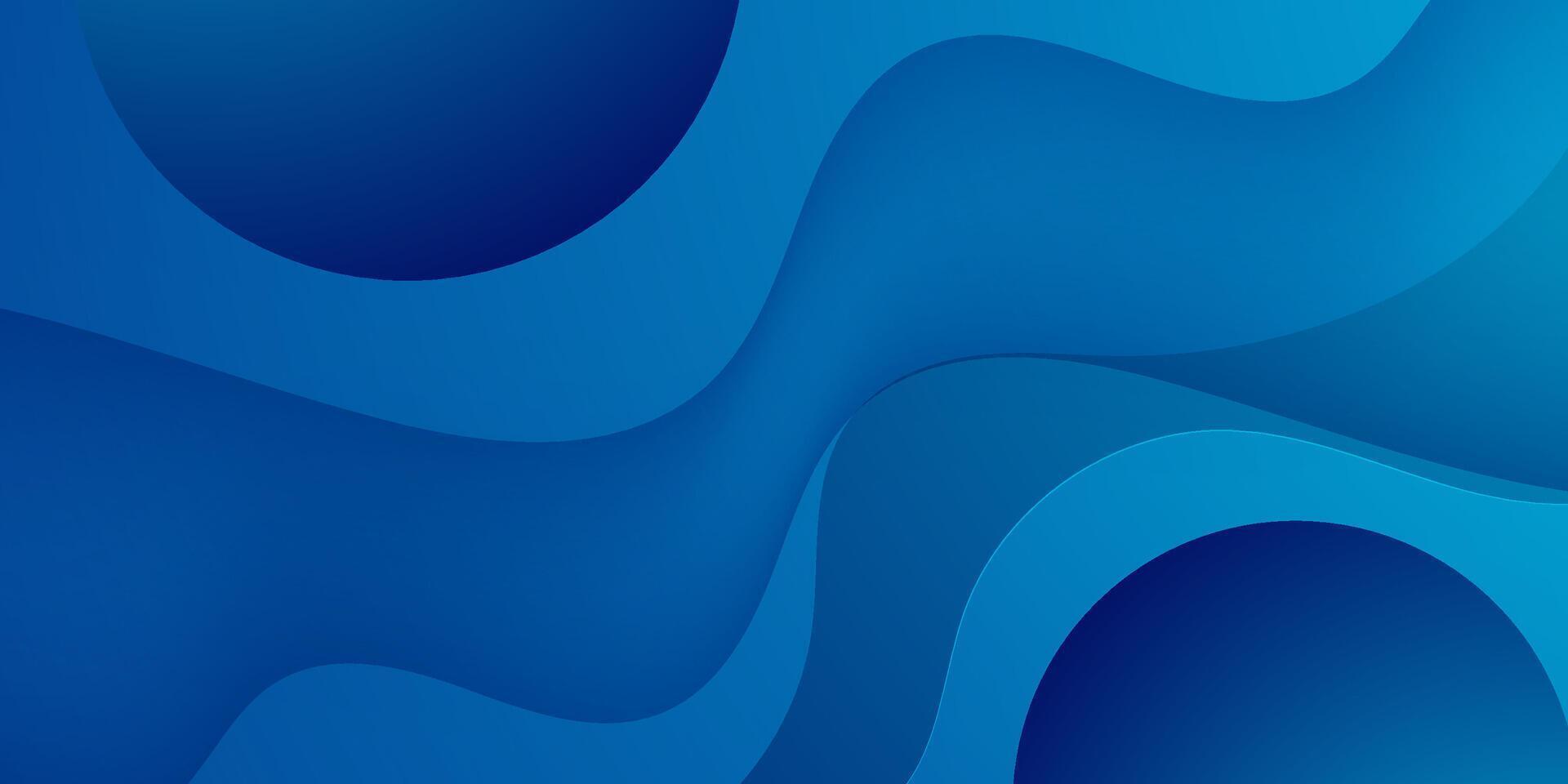 Abstract 3d dark blue wave with circle shadow shape pattern background. Futuristic wave background. vector