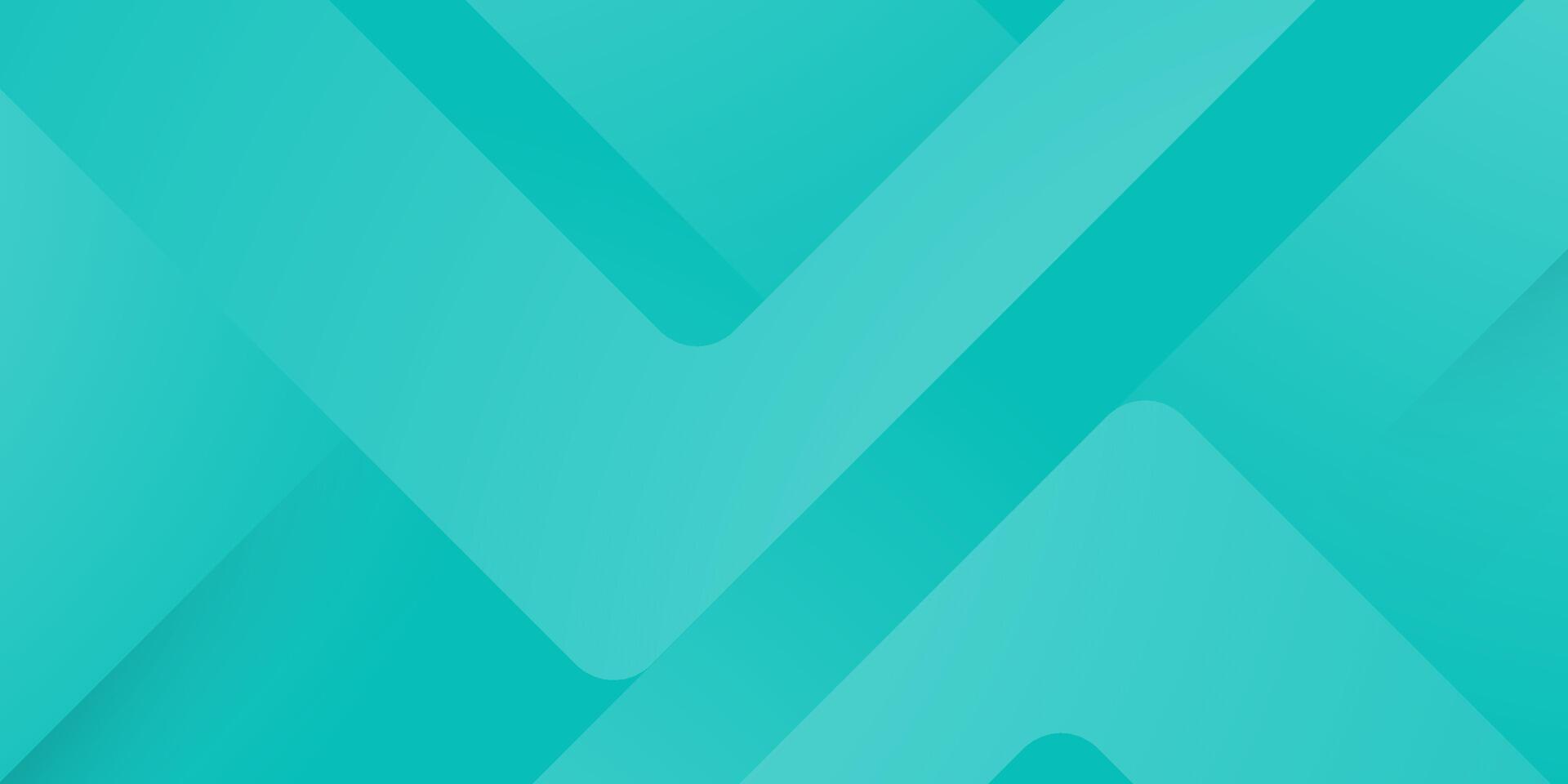 Colorful abstract geometric background with green turquoise gradient color combination. Simple overlap pattern color lines on background. vector