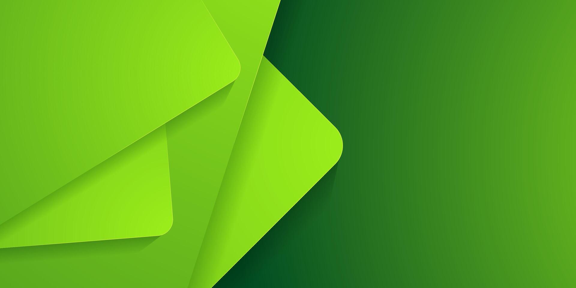 Abstract bright green square overlap background for card graphics design. Green background elements. vector