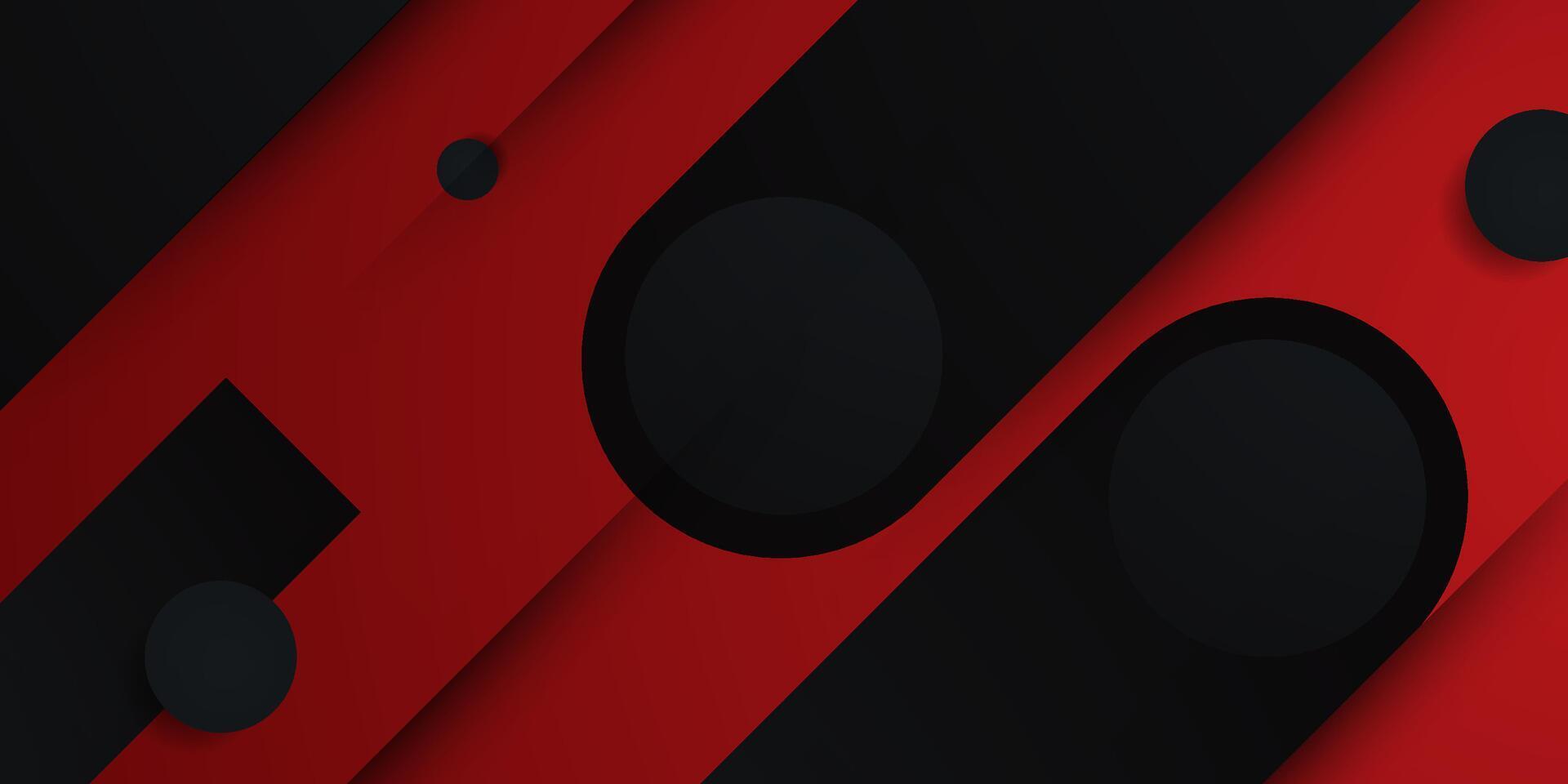 Abstract dark red dynamic shapes on background. Dark space with rectangle curve pattern design. Modern futuristic background. vector