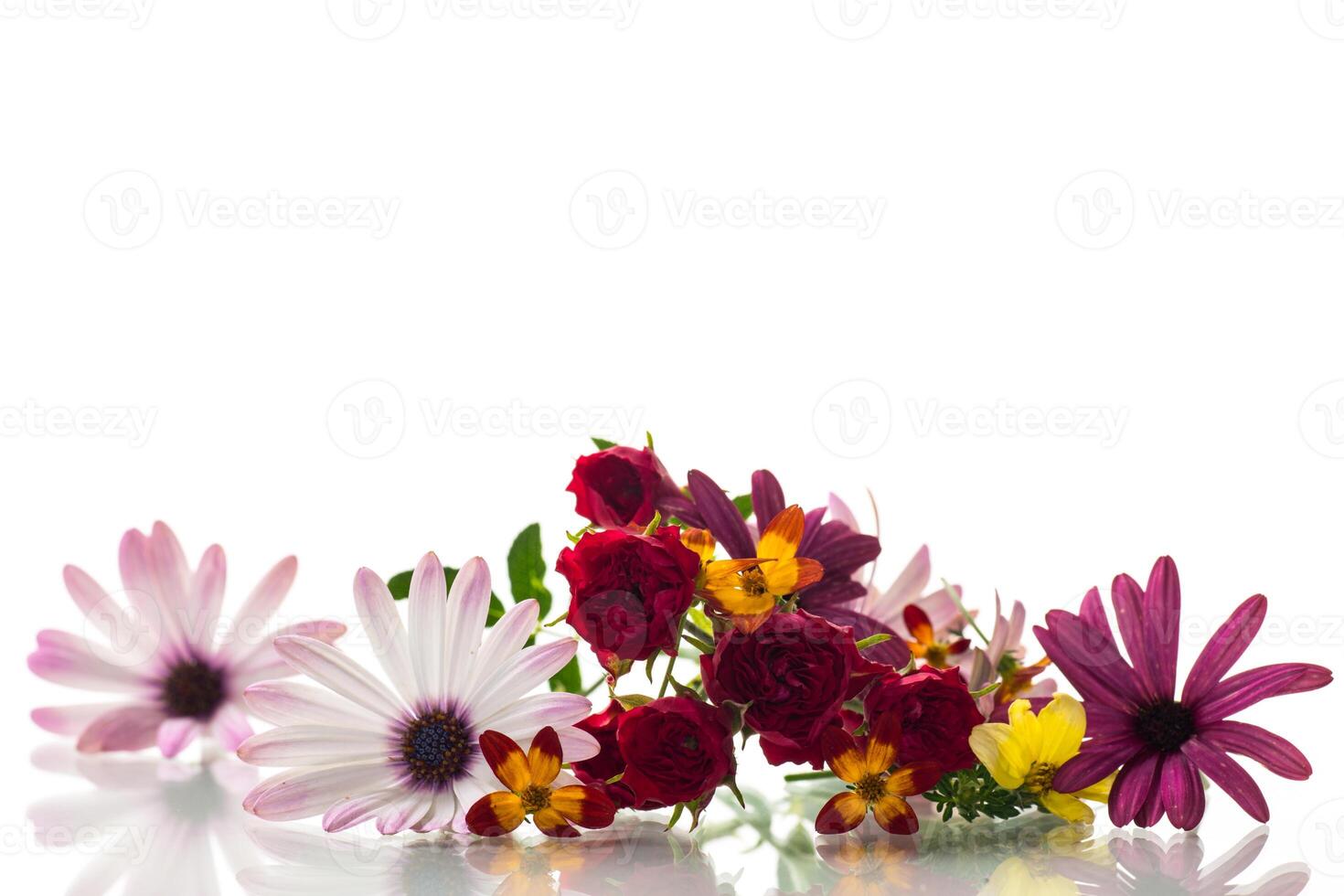 small bouquet of small multi-colored summer flowers photo