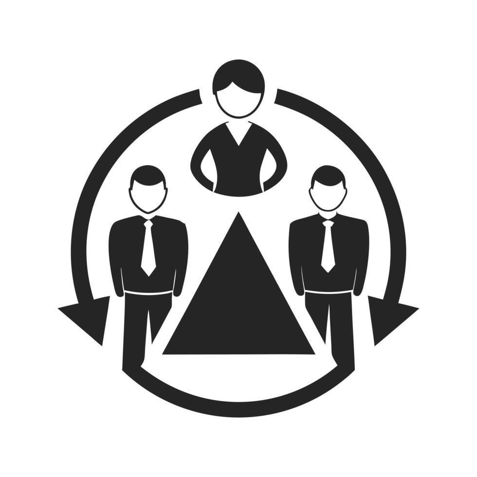 Business Corporate Leadership and Team Dynamics Icon vector