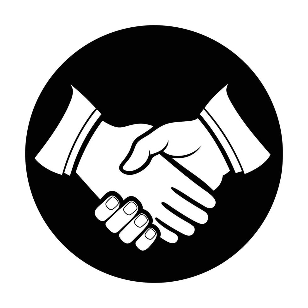 Business Agreement Handshake Illustration for Digital Marketing vector
