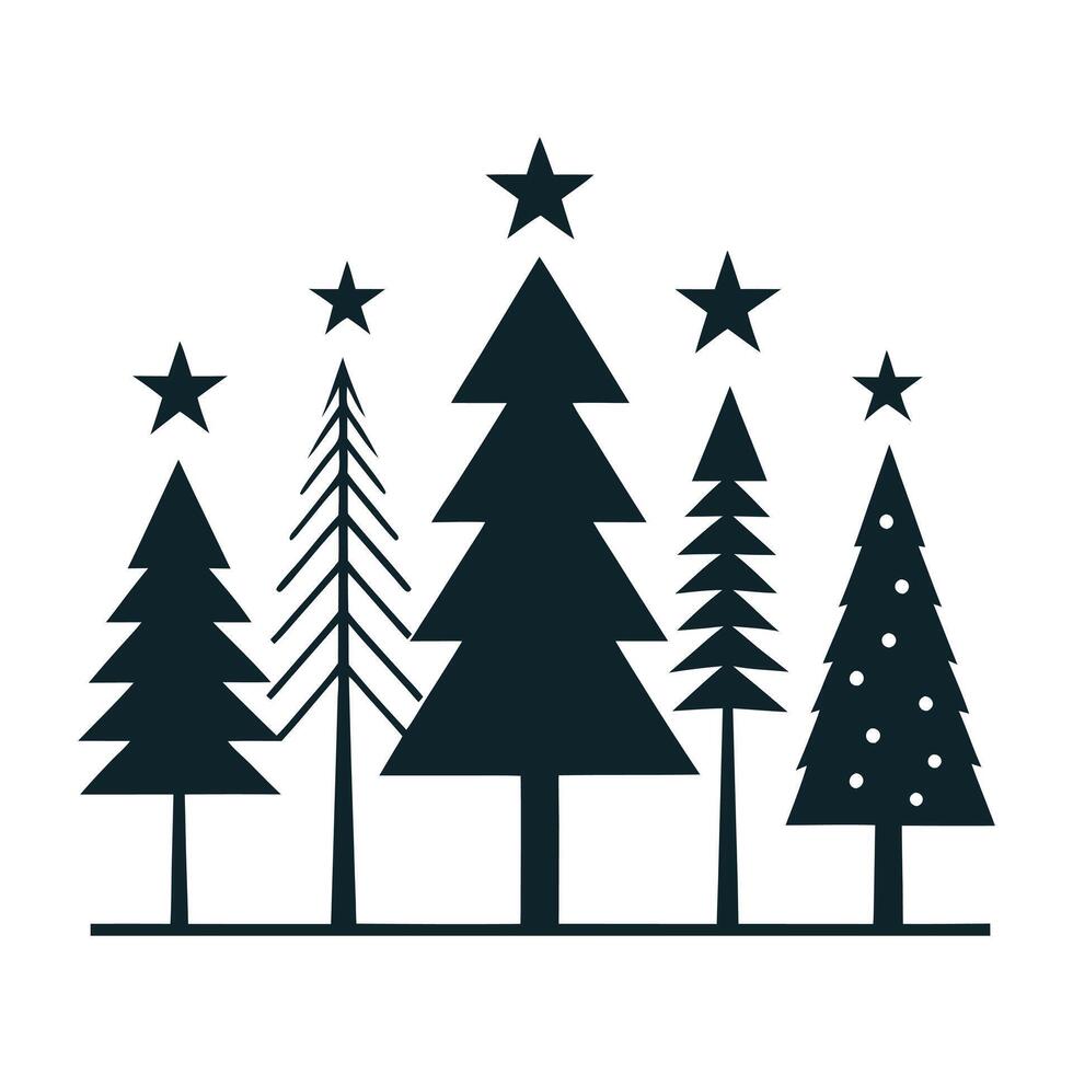 Christmas Tree Set for Holiday Branding and Marketing vector