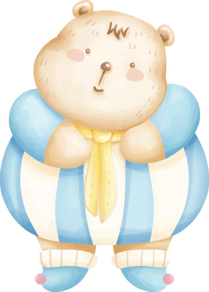teddy baby boy vector