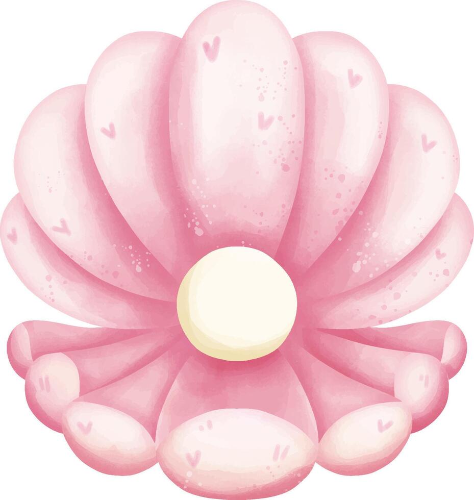 pink shell elements vector