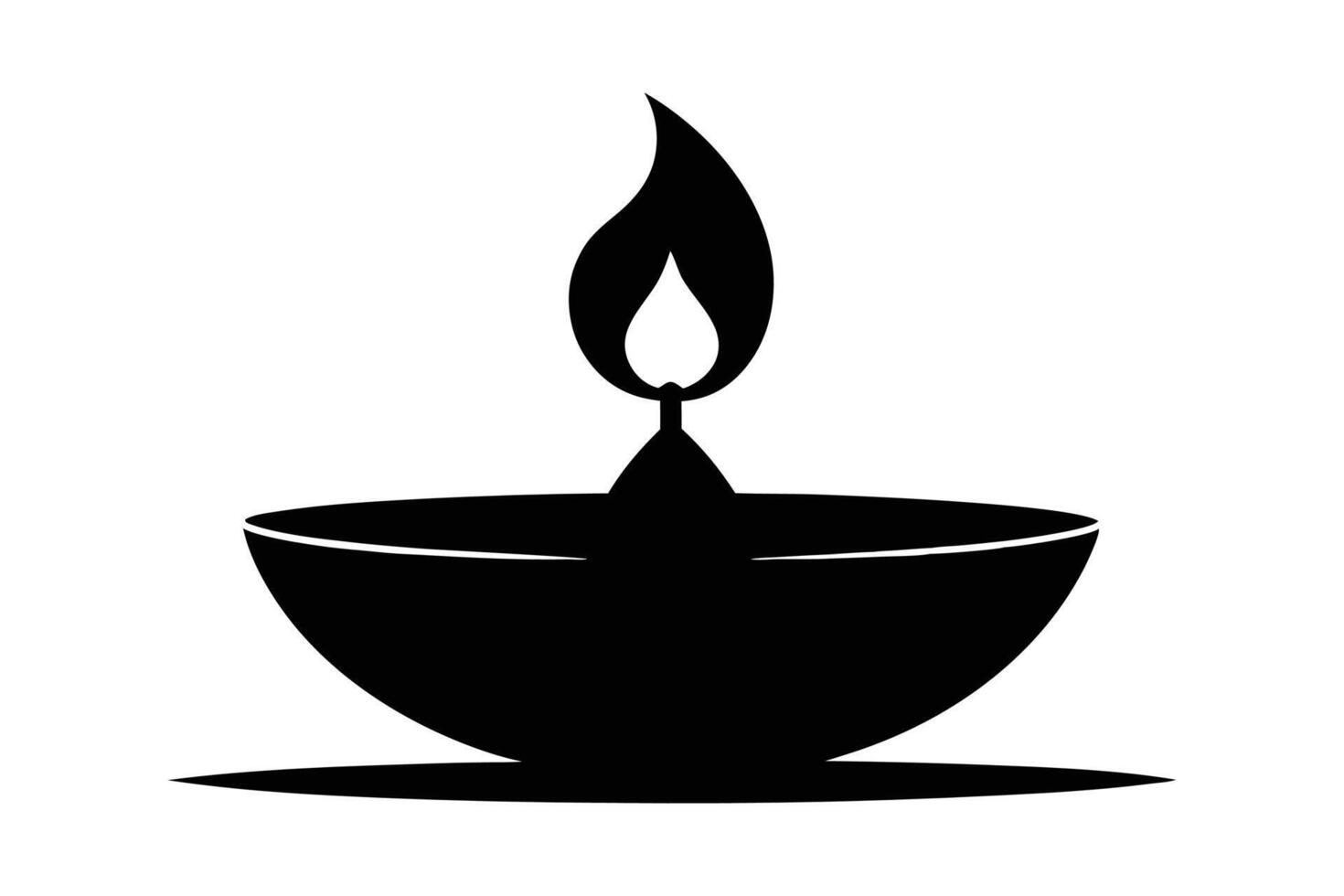 Diwali light silhouette illustration vector