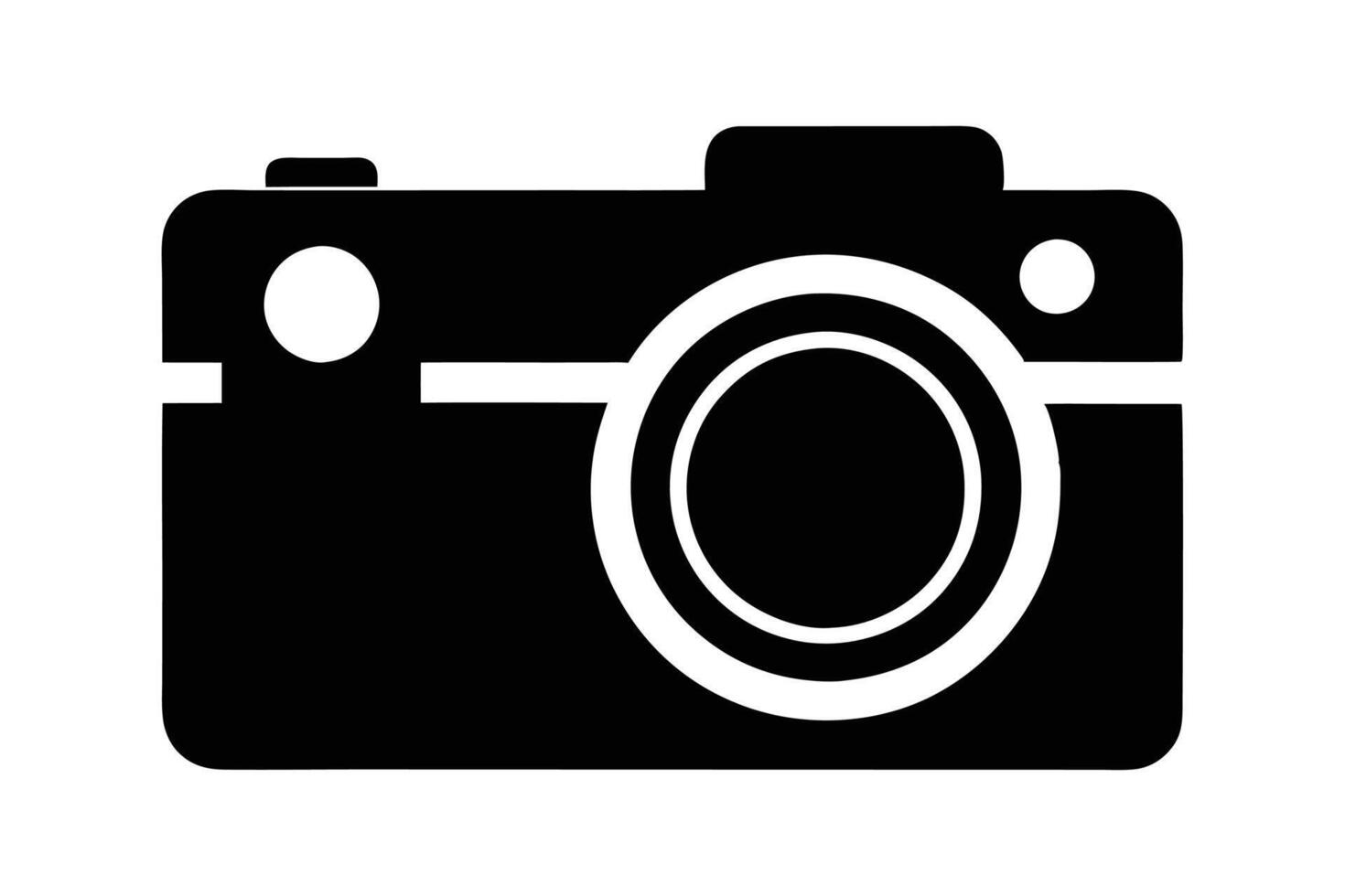 Camera silhouette icon illustration on white background vector