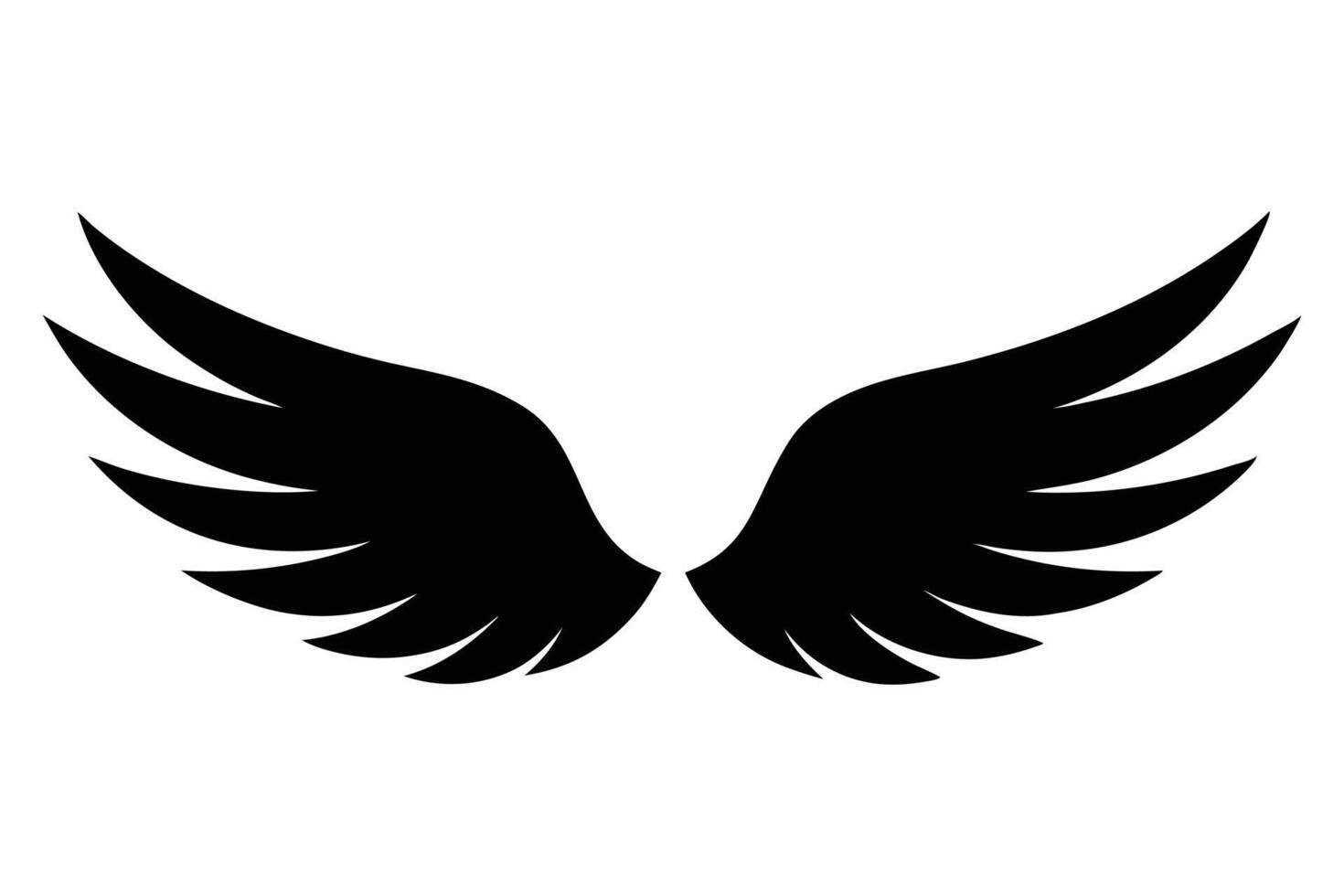Wings silhouette illustration vector