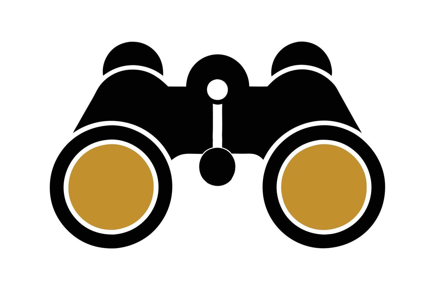 binoculars creative silhouette icon isolated on white background vector