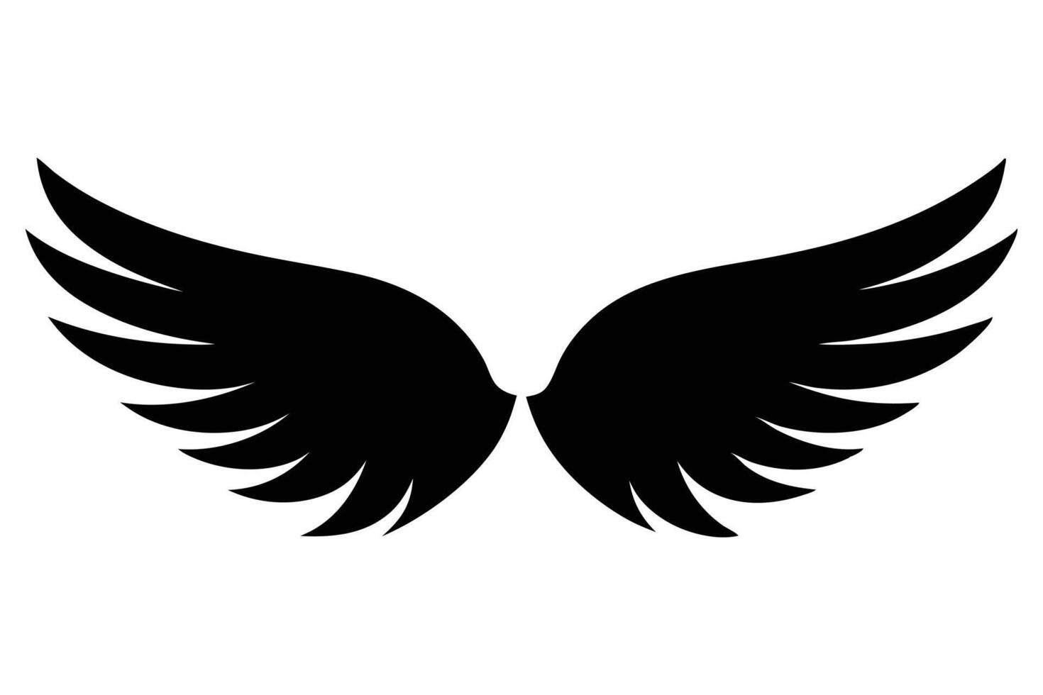 Wings silhouette illustration vector